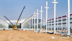 上梁大吉丨天意機(jī)械外資合作項目生產(chǎn)車間成功架梁